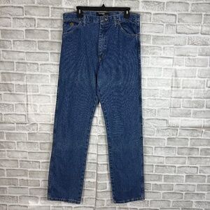 Wrangler George Strait Dark Wash Straight Leg Denim Western Jeans Mens 34 x 34